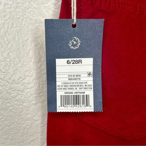 Universal Thread Red Velvet High Rise Ankle Cropped Skinny Jeans - Picture 10 of 10